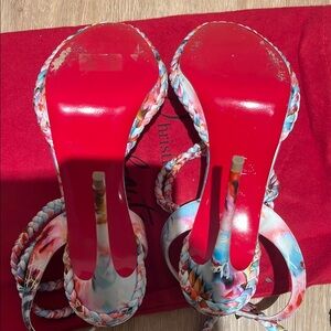 Christian Louboutin Women's Red and Multicolor Heels